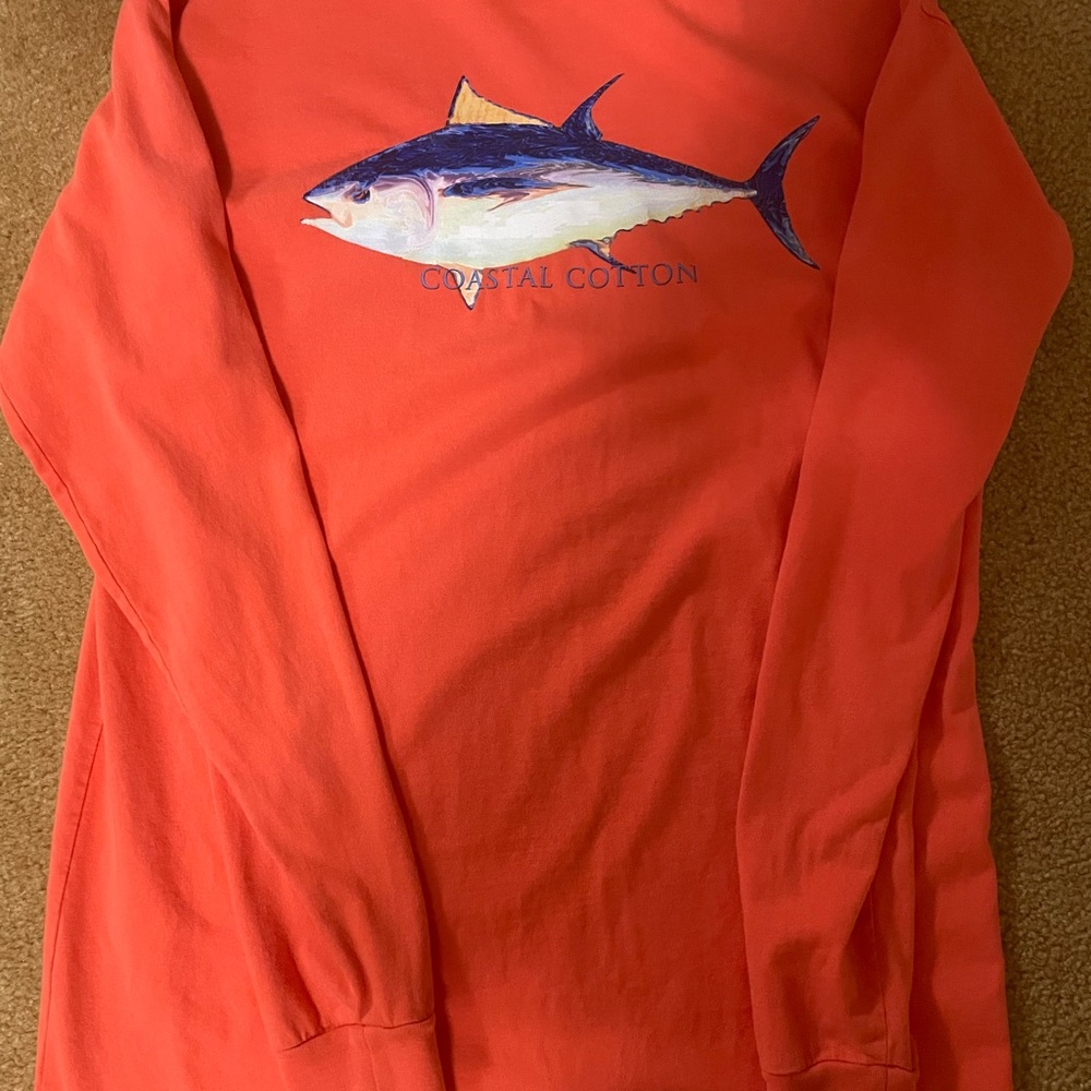 Salmon colored Coastal Cotton long sleeve.